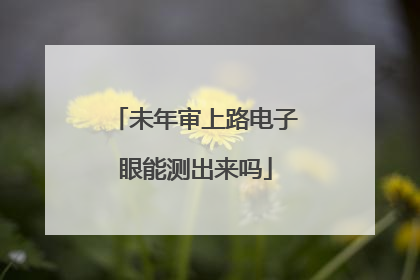 未年审上路电子眼能测出来吗