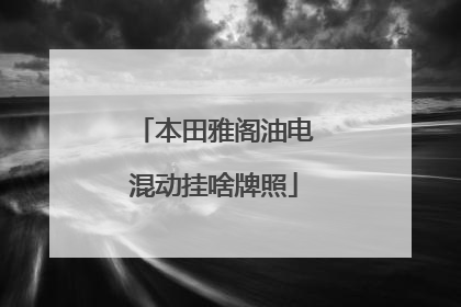 本田雅阁油电混动挂啥牌照
