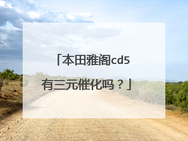 本田雅阁cd5有三元催化吗？