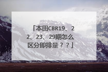 本田CBR19、22、23、29期怎么区分即排量？？