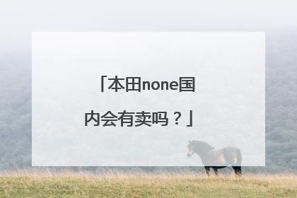 本田none国内会有卖吗？