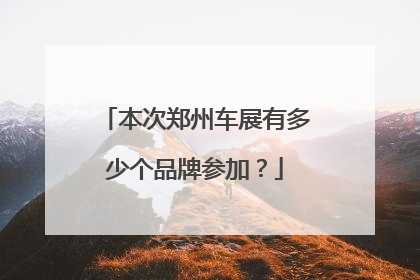 本次郑州车展有多少个品牌参加？