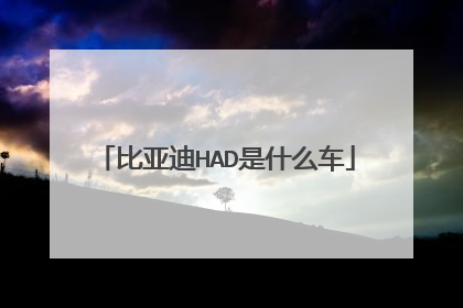 比亚迪HAD是什么车