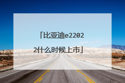 比亚迪e22022什么时候上市