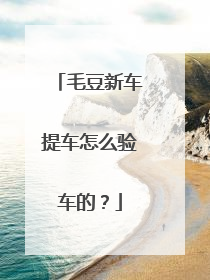 毛豆新车提车怎么验车的？