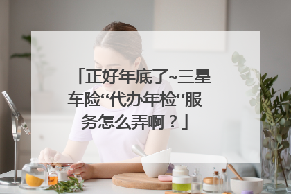 正好年底了~三星车险“代办年检“服务怎么弄啊？