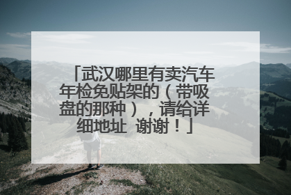 武汉哪里有卖汽车年检免贴架的（带吸盘的那种），请给详细地址 谢谢！