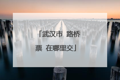 武汉市 路桥票 在哪里交