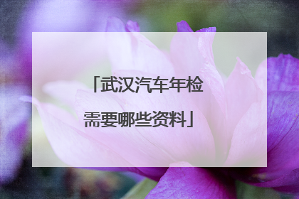 武汉汽车年检需要哪些资料