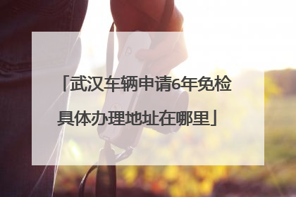 武汉车辆申请6年免检具体办理地址在哪里