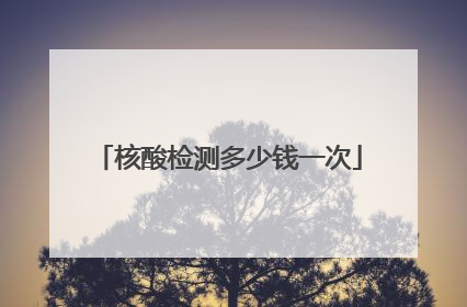 核酸检测多少钱一次