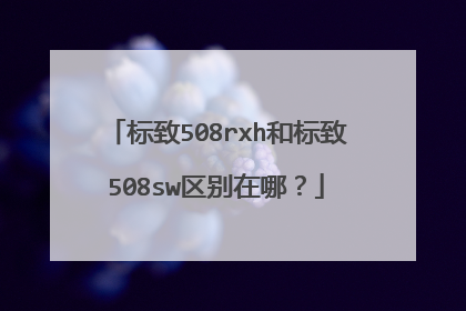 标致508rxh和标致508sw区别在哪？