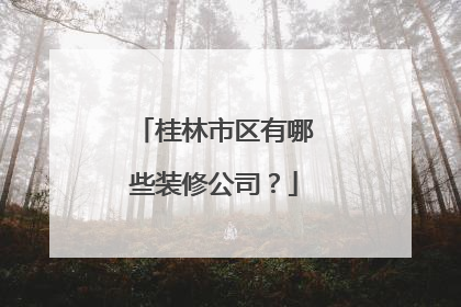 桂林市区有哪些装修公司？