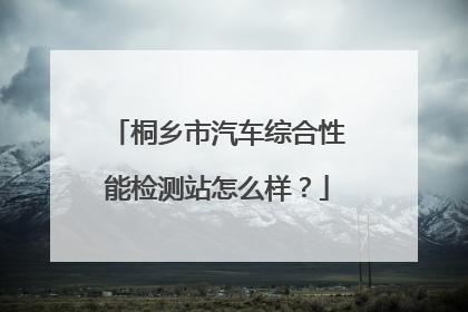 桐乡市汽车综合性能检测站怎么样？