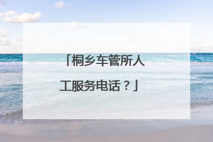 桐乡车管所人工服务电话？