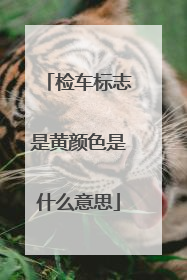 检车标志是黄颜色是什么意思