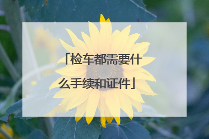 检车都需要什么手续和证件