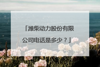 潍柴动力股份有限公司电话是多少？