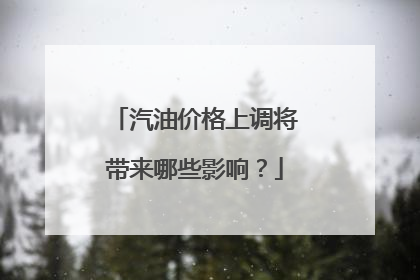汽油价格上调将带来哪些影响？