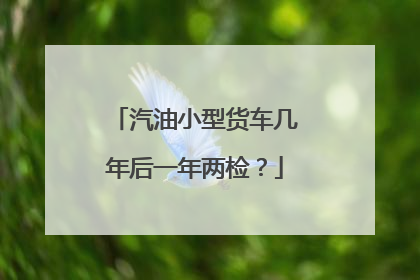 汽油小型货车几年后一年两检？