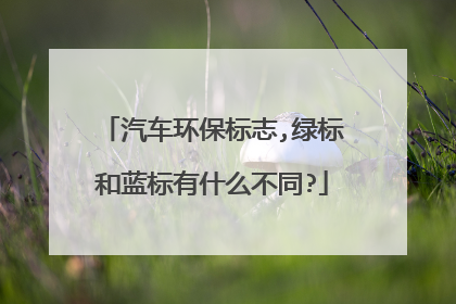 汽车环保标志,绿标和蓝标有什么不同?