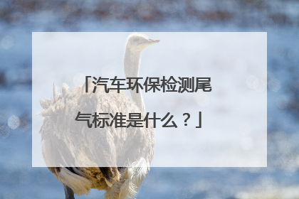 汽车环保检测尾气标准是什么？
