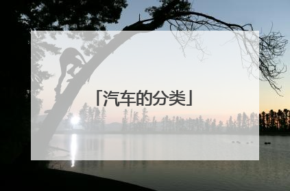 汽车的分类
