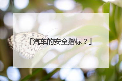 汽车的安全指标？