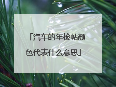 汽车的年检帖颜色代表什么意思