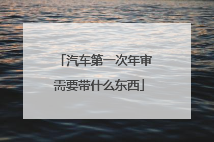 汽车第一次年审需要带什么东西