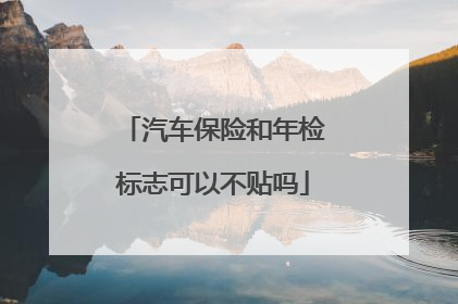 汽车保险和年检标志可以不贴吗