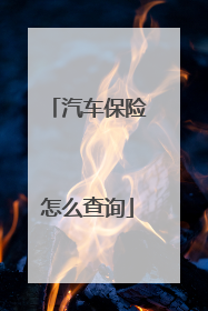 汽车保险怎么查询