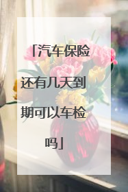 汽车保险还有几天到期可以车检吗