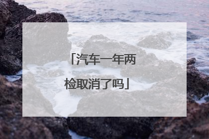 汽车一年两检取消了吗