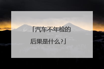 汽车不年检的后果是什么?