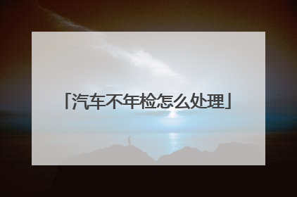 汽车不年检怎么处理