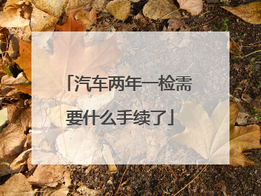 汽车两年一检需要什么手续了