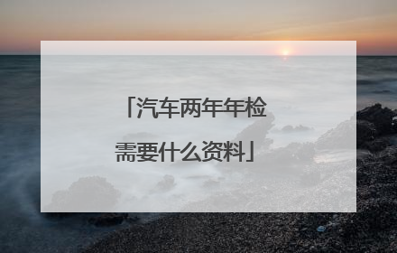 汽车两年年检需要什么资料