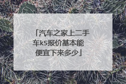 汽车之家上二手车k5报价基本能便宜下来多少