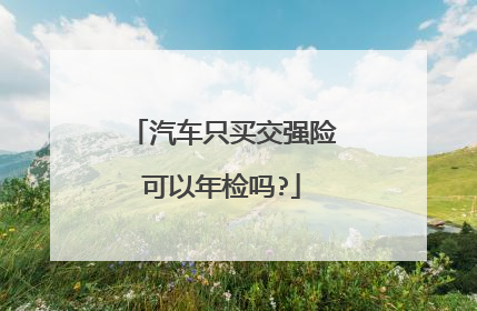 汽车只买交强险可以年检吗?