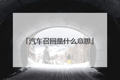 汽车召回是什么意思