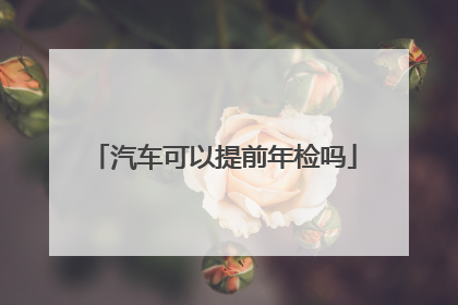 汽车可以提前年检吗