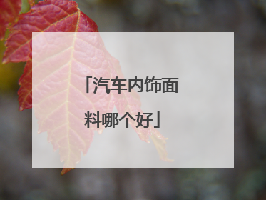 汽车内饰面料哪个好