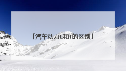 汽车动力L和T的区别