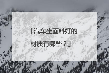 汽车坐面料好的材质有哪些？
