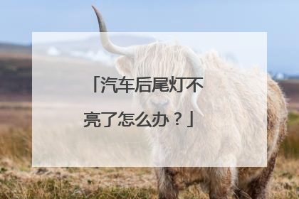 汽车后尾灯不亮了怎么办？