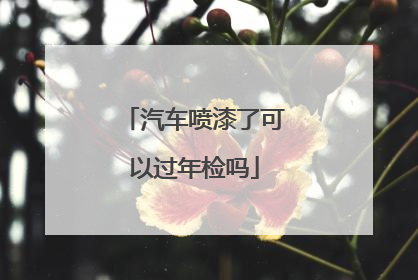 汽车喷漆了可以过年检吗
