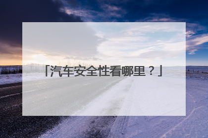 汽车安全性看哪里？