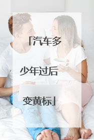 汽车多少年过后变黄标