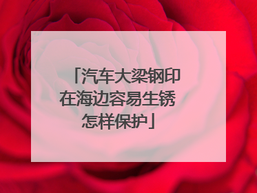 汽车大梁钢印在海边容易生锈怎样保护